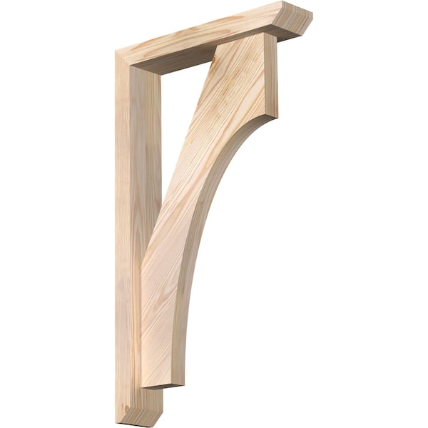 Ekena Millwork Westlake Slat Smooth Bracket w/ Offset Brace, Douglas Fir, 3 1/2"W x 16"D x 28"H BKT0402X16X28WTL06SDF - main